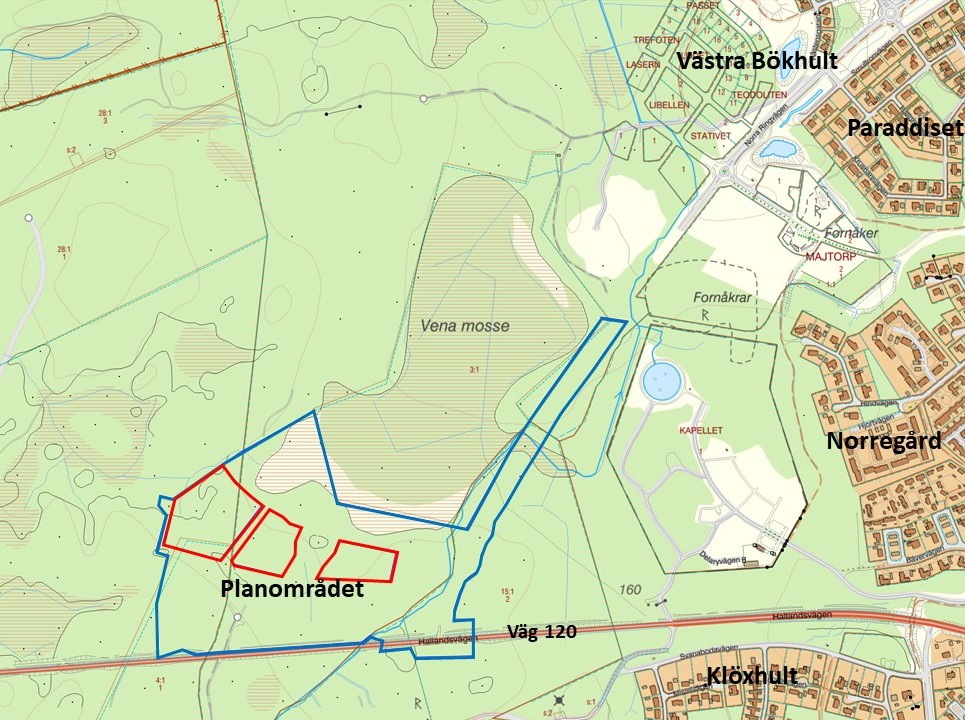 Karta över området Vena etapp 1
