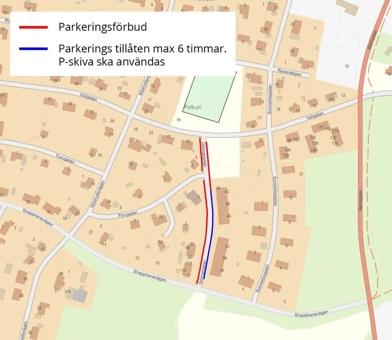 Parkeringskarta för Göingegatan
